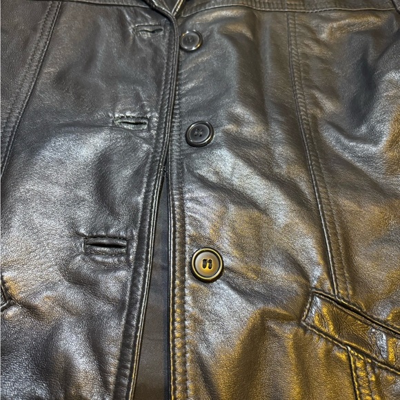 Leather ranch Black Leather Jacket for Women - Picture 2 of 7